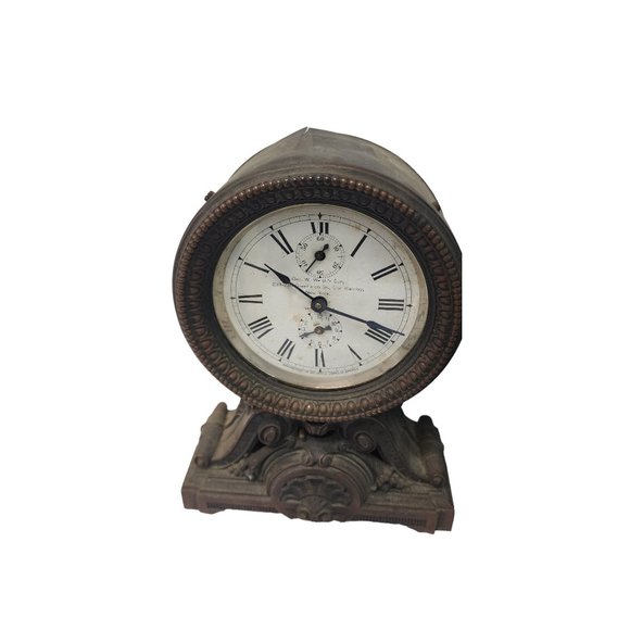 Geo. Welsch Son 233-35 Greenwich St Cor Barclay NY Seth Thomas Mantle Clock - Picture 3 of 5